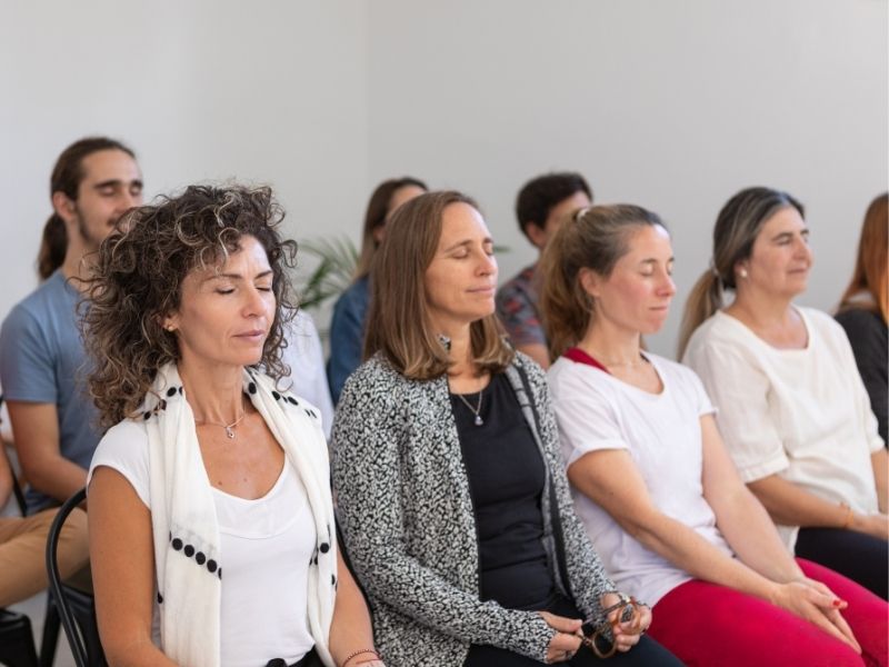 mindfulness egitim anından bir kare