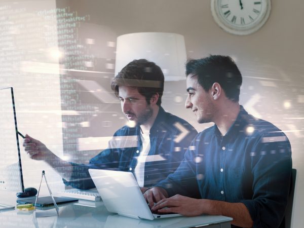 person working html computer