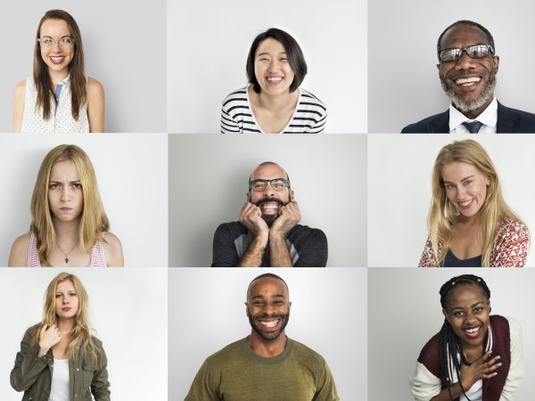studio portrait collage diverse people