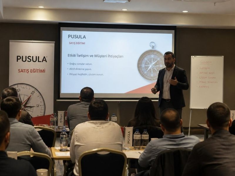 PUSULA SATIŞ EĞİTİMİ® 1 PUSULA satış eğitimi alan kurumsal satış ekibi