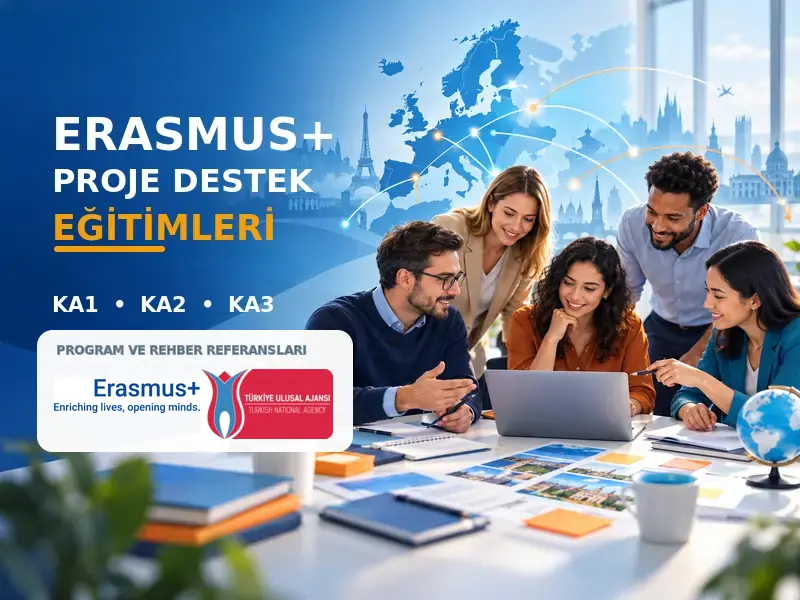 Hizmetler 13 Erasmus+ KA1 proje destek eğitimi, proje geliştirme ekibi, Avrupa hareketlilik ağı ve resmî rehber kaynakları